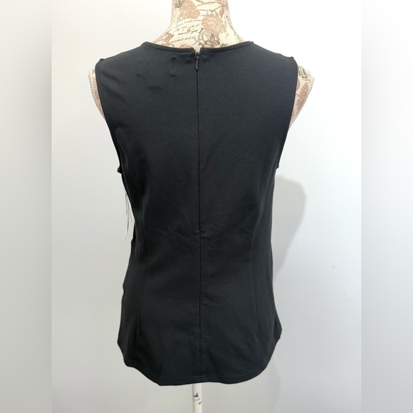 NORDSTROM RACK Black Asymmetrical twist front sleeveless Top size S - Picture 4 of 13